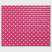 Papier Cadeau Papillon déco stylisé - rose fuchsia (Plat)