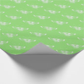 Papier Cadeau Papillon déco stylisé - vert citron (Coin)