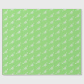 Papier Cadeau Papillon déco stylisé - vert citron (Plat)