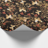 Papier Cadeau Papillon d'or (Coin)