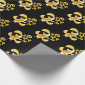 Papier Cadeau Papillon d'or Koi natation (Coin)