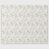 Papier Cadeau Papillon du jardin fleur sauvage (Plat)