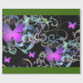 Papier Cadeau Papillon élégant (Plat)