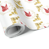 Papier Cadeau papillon élégant (Coin rond)