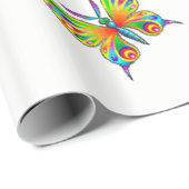 papier cadeau papillon emballage (Coin rond)