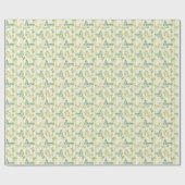 Papier Cadeau Papillon et rayures Vert Enveloppement Cadeau d'an (Plat)