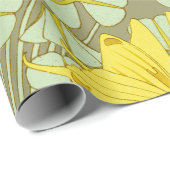Papier Cadeau Papillon Floral Art Nouveau (Coin rond)