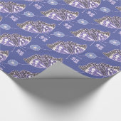 Papier Cadeau Papillon japonais violet (Coin)