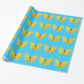 Papier Cadeau Papillon jaune (Déroulé)