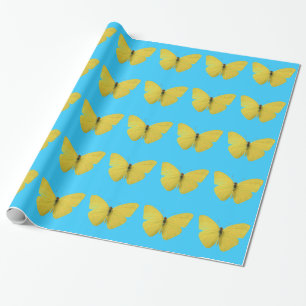Papier Cadeau Papillon jaune