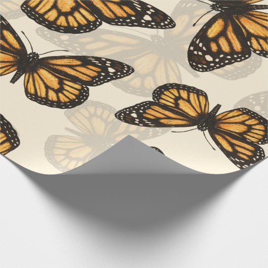 Papier Cadeau Papillon monarque (Coin)