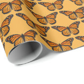 Papier Cadeau Papillon monarque (Coin rond)