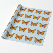 Papier Cadeau Papillon monarque (Déroulé)
