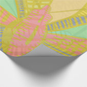Papier Cadeau Papillon Or Abstrait Jad Rose (Coin)