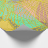 Papier Cadeau Papillon Or Chic jaune orange (Coin)