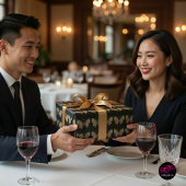 Papier Cadeau Papillon orné d'or