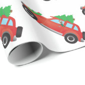 Papier Cadeau Papillon ou Chi aux cheveux longs conduisant une v (Coin rond)