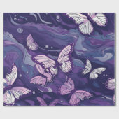 Papier Cadeau Papillon pourpre sur l'eau (Plat)