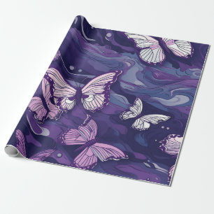 Papier Cadeau Papillon pourpre sur l'eau