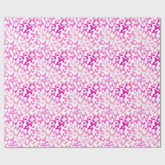 Papier Cadeau Papillon (rose) (Plat)