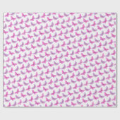 Papier Cadeau Papillon rose violet Aquarelle simple blanc (Plat)