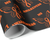 Papier Cadeau Papillon/sensibilisation...MS (Coin rond)