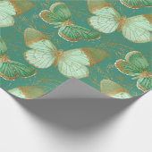 Papier Cadeau Papillon vert (Coin)