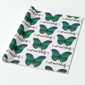 Papier Cadeau Papillon vert anti-social (Déroulé)