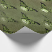 Papier Cadeau Papillon Vintage Green Glimmer (Coin)