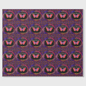 Papier Cadeau Papillon violet orange Avoir un beau Art de jour I (Plat)