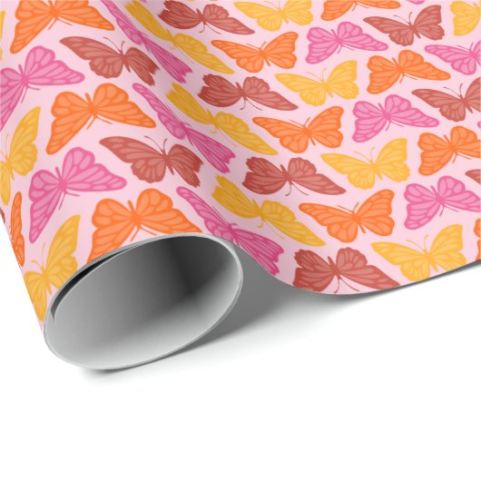 Papier Cadeau Papillons (Coin rond)