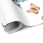 Papier Cadeau Papillons (Coin rond)