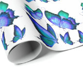 Papier Cadeau Papillons (Coin rond)