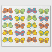 Papier Cadeau Papillons (Plat)