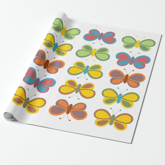 Papier Cadeau Papillons (Déroulé)