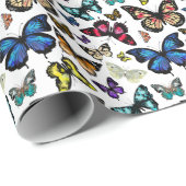 Papier Cadeau Papillons (Coin rond)