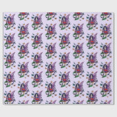 Papier Cadeau Papillons aux champignons poilus (Plat)