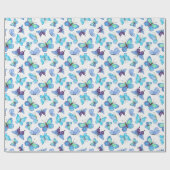 Papier Cadeau Papillons colorés (Plat)