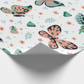 Papier Cadeau Papillons colorés sans couture motif (Coin)