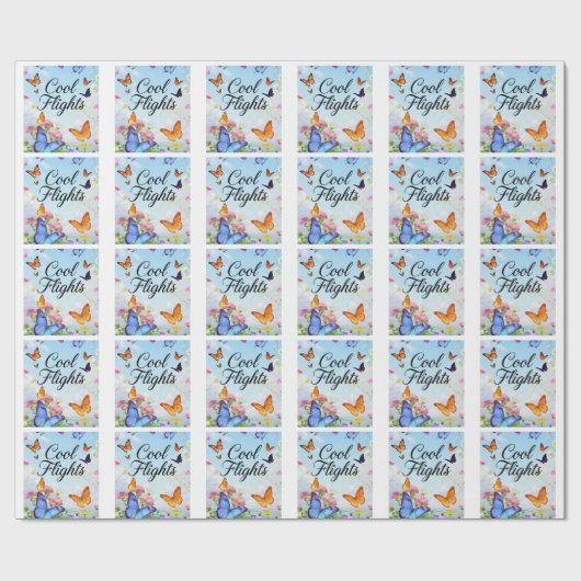 Papier Cadeau Papillons Cool Flights (Plat)
