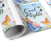 Papier Cadeau Papillons Cool Flights (Coin rond)