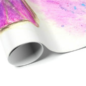 Papier Cadeau Papillons d'aquarelle (Coin rond)