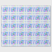 Papier Cadeau Papillons de dimensions colorés (Plat)