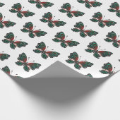 Papier Cadeau Papillons de Noël (Coin)