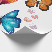 Papier Cadeau papillons enveloppant du papier (Coin)