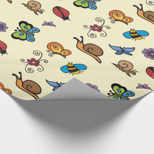 Papier Cadeau Papillons Escargots Insectes Thunder_Cove (Coin)