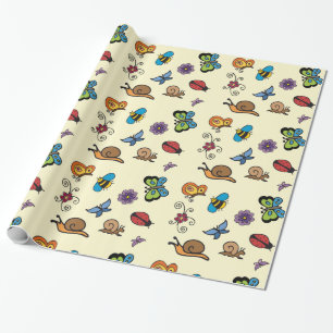 Papier Cadeau Papillons Escargots Insectes Thunder_Cove