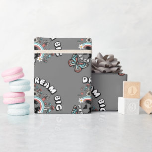 Papier Cadeau Papillons et champignons Rêve Big positif inspo