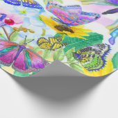 Papier Cadeau Papillons et fleurs (Coin)