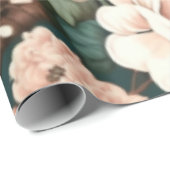 Papier Cadeau Papillons et fleurs (Coin rond)